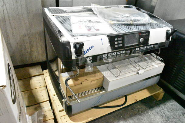 BRAND NEW! 2016 Nuova Simonelli Aurelia II Stainless Steel Commercial Countertop 2 Group Espresso Machine w/ Steam Wands. 208-240 Volts, 1 Phase.  - Image 3 of 12