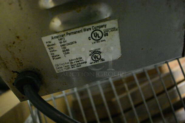 American Permanent Ware W-3V Stainless Steel Commercial Countertop Food Warmer. 120 Volts, 1 Phase. 14.5x23x9. Item Was in Working Condition on Last Day of Business. (kitchen) - Image 4 of 4