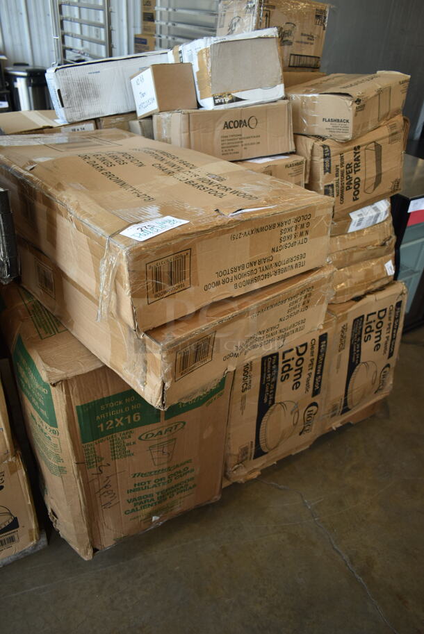 PALLET LOT of 23 BRAND NEW Boxes Including 2 Box of 164CUSHWDDB Lancaster Table & Seating 2 1/2