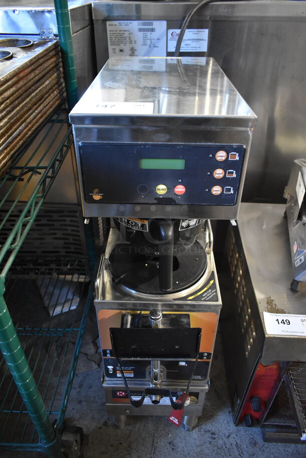 Curtis GEMSIF10A1015 Stainless Steel Commercial Countertop Coffee Machine w/ Hot Water Dispenser, Stainless Steel Satellite Server and Poly Brew Basket. 220 Volts. - Image 1 of 11