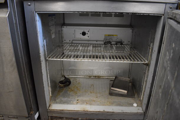 Beverage Air UCR27A Stainless Steel Commercial Single Door Undercounter Cooler on Commercial Casters. 115 Volts, 1 Phase. 27x30x32. Tested and Working! - Image 4 of 6