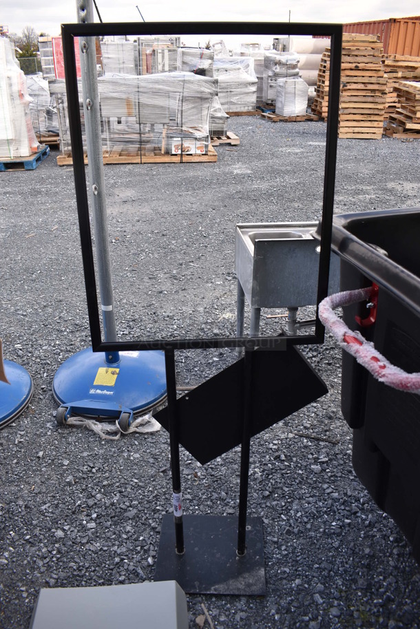 Black Metal Sign. 23.5x12x61 - Image 1 of 4