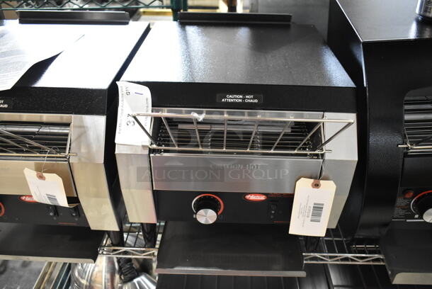 BRAND NEW SCRATCH AND DENT! Hatco TQ-10 Stainless Steel Commercial Countertop Toast Qwik Conveyor Toaster - 2" Opening. 208 Volts, 1 Phase.  - Image 2 of 5