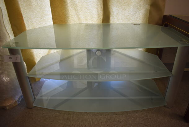Glass 3 Tier TV Stand.  - Image 1 of 5