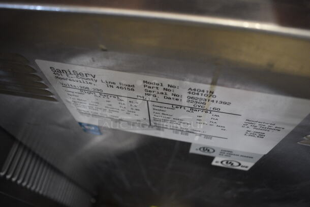 SaniServ Model A4041N Stainless Steel Commercial Countertop Air Cooled Single Flavor Soft Serve Ice Cream Machine. 208-230 Volts, 1 Phase. 17x30x37 - Image 7 of 7