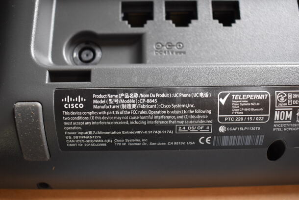 2 BRAND NEW IN BOX! Cisco CP-8845 Corded Office Telephones. 10x9x5. 2 Times Your Bid! - Image 8 of 8