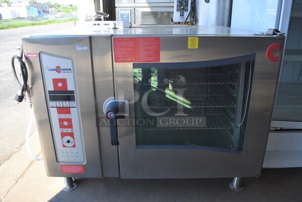 Cleveland Model OGS-6.20 Stainless Steel Commercial Natural Gas Combitherm Convection Oven w/ View Through Door. 75,700 BTU. 48x41x38