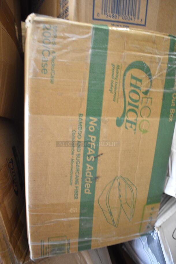 PALLET LOT of 35 BRAND NEW Boxes Including 750IC06B Choice 6 oz. Blue Paper Frozen Yogurt / Food Cup - 1000/Case, PP883 Ivory Containers, 966TALLFLDB Choice White Tall-Fold 6" x 13" Dispenser Napkin - 8000/Case, 2 Box 5001RT800B Lavex 8" White Hardwound Paper Towel, 800 Feet / Roll - 6/Case, 130BHWPLAFR EcoChoice Heavy Weight 6 1/2" Black CPLA Plastic Fork - 1000/Case, 500CFT Lavex White C-Fold Standard Weight Towel - 2400/Case, 43208500 Choice Black Beverage Napkins, 500LFLAT Choice Clear Flat Lid with Straw Slot - 9, 12, 16, 20, and 24 oz. - 1000/Case, 5001RT350B Lavex White Hardwound Paper Towel, 350 Feet / Roll - 12/Case, 795PTOKFT3 Choice Kraft Microwavable Folded Paper #3 Take-Out Container 7 3/4" x 5 1/2" x 2 1/2" - 200/Case, Elkay EZWSR Zurn Elkay ezH20 EZWSR Stainless Steel Non-Filtered Bottle Filling Station - Non-Refrigerated, 347RP9WHSS Visions Wave 9" White Plastic Plate - 180/Case. 35 Times Your Bid!  - Image 12 of 12
