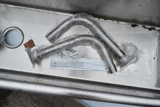 BRAND NEW SCRATCH AND DENT! Stainless Steel Commercial Wall Mount Multi Station Hand Sink. Does Not Come w/ Faucets.  - Image 3 of 4