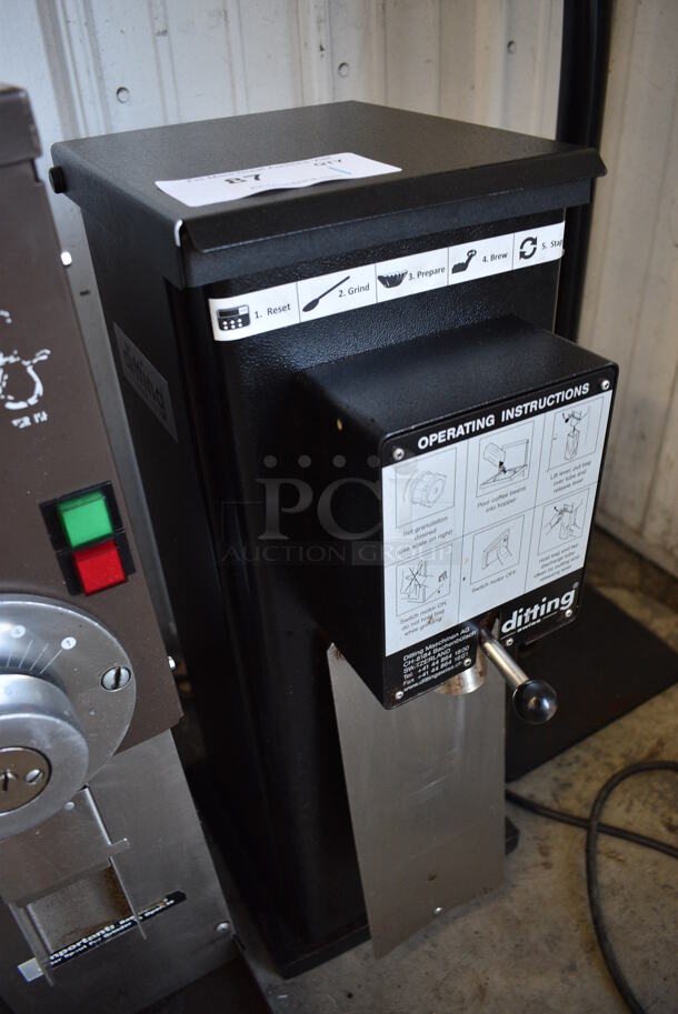 Ditting KR 1203 Metal Commercial Countertop Espresso Bean Grinder. 120 Volts, 1 Phase. 12x13x25. Tested and Working! - Image 2 of 5