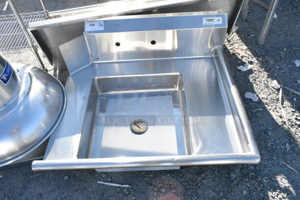BRAND NEW SCRATCH AND DENT! Regency 600DDT36R 16 Gauge 3' Soiled / Dirty Dish Table - Right Drainboard. No Legs.  - Image 1 of 3
