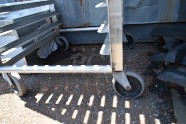 Metal Commercial Pan Transport Rack on Commercial Casters.  - Image 3 of 4
