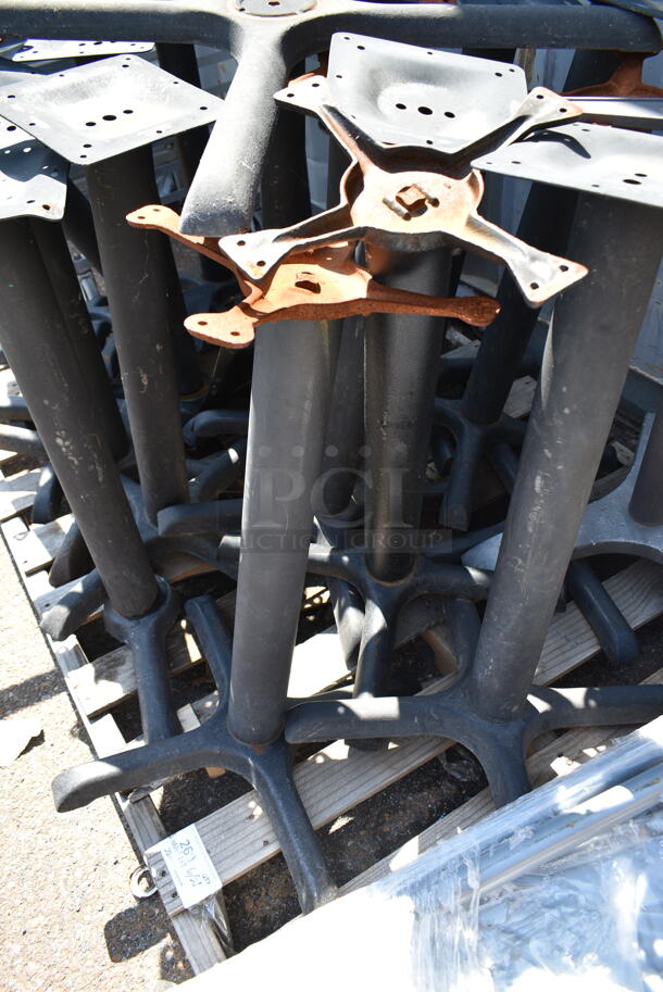 PALLET LOT of 22 Black Metal Table Bases. 22 Times Your Bid! - Image 5 of 6