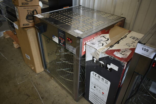 BRAND NEW SCRATCH AND DENT! ServIt 423PDW18D1 Stainless Steel Commercial Countertop Full-Service Countertop Display Warmer with 4 Shelves. 120 Volt, 1 Phase. Tested and Working! - Image 2 of 7