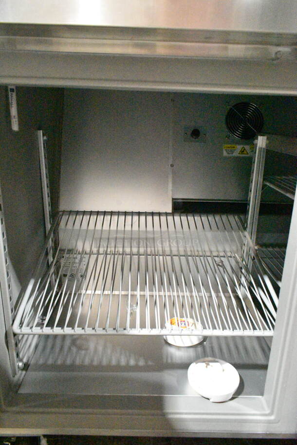 BRAND NEW! 2014 Randell 9302-7 Stainless Steel Commercial 2 Door Work Top Cooler on Commercial Casters. 115 Volts, 1 Phase. Tested and Powers On But Does Not Get Cold - Image 6 of 7