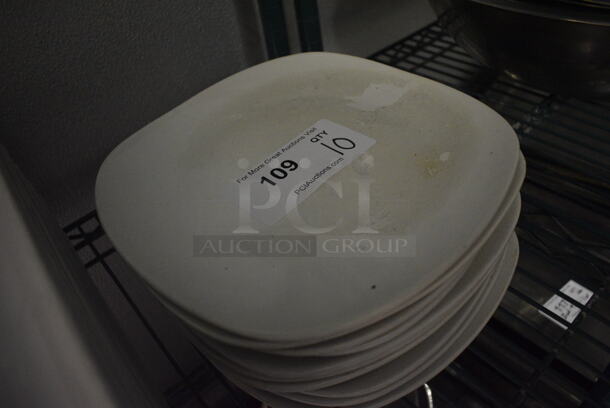 10 White Ceramic Plates. 10x10x1. 10 Times Your Bid! (kitchen) - Image 2 of 3