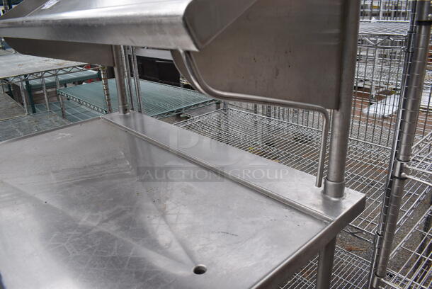 Stainless Steel Table w/ Over Shelf and Under Shelf on Commercial Casters. 48x30.5x63 - Image 6 of 7
