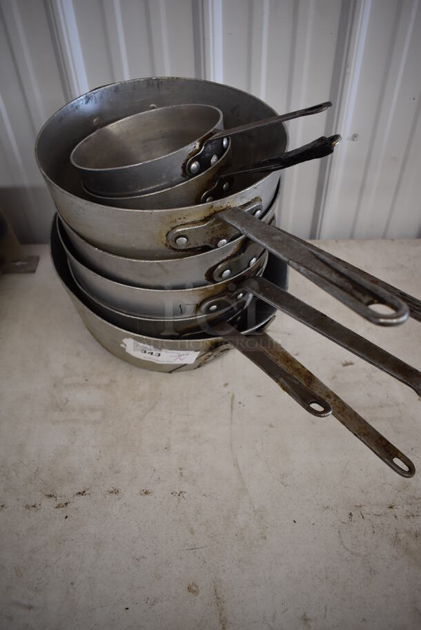 7 Various Metal Sauce Pans. Includes 28x15x15. 7 Times Your Bid! - Image 3 of 8