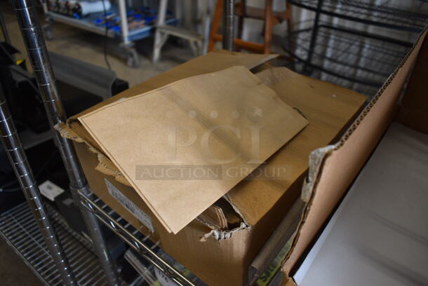 ALL ONE MONEY! Lot of 2 Boxes; Brown Paper Bags and White Sheets! - Image 2 of 3