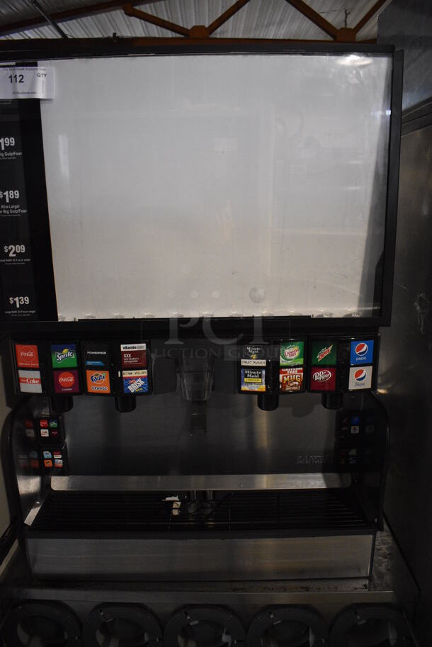 2017 Lancer Model FS30 Stainless Steel Commercial Countertop 16 Flavor Carbonated Beverage Machine on Stainless Steel Soda Station w/ 5 Cup Dispensers and 2 Doors. 115 Volts, 1 Phase. 36x43x76 - Image 3 of 9