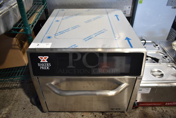BRAND NEW SCRATCH AND DENT! 2018 Bakers Pride E300 Stainless Steel Commercial Countertop Electric Powered Rapid Cook Microwave Oven. 208/240 Volts.  - Image 1 of 6