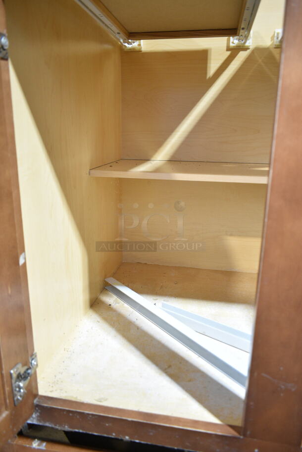 4 Wood Pattern Counters; 2 Single Door/Drawer and 2 Double Door/Drawer. No Countertops. 4 Times Your Bid!  - Image 6 of 12