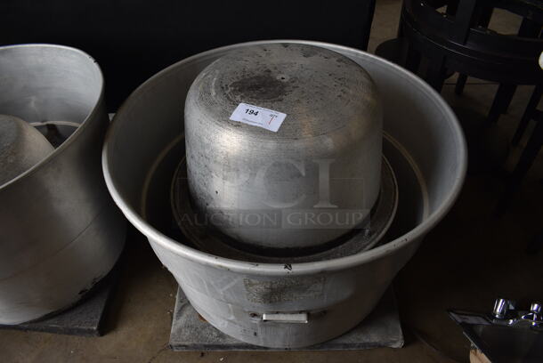 Metal Commercial Rooftop Mushroom Exhaust Fan. 208-240 Volts, 3 Phase. 33x33x27