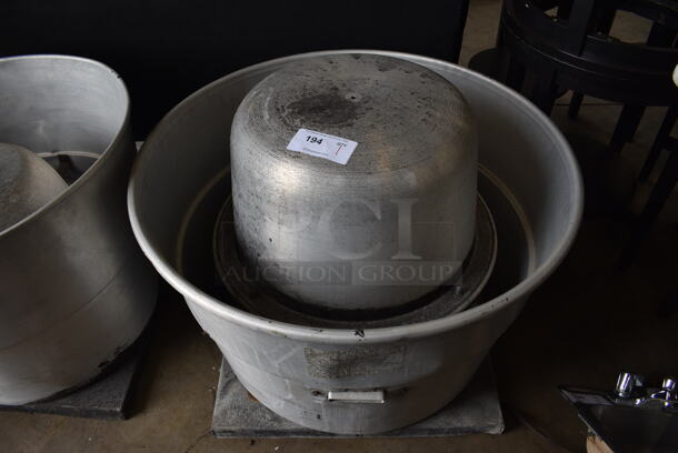 Metal Commercial Rooftop Mushroom Exhaust Fan. 208-240 Volts, 3 Phase. 33x33x27 - Image 1 of 3