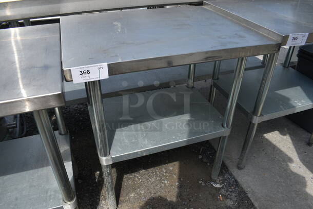 Stainless Steel Table w/ Metal Under Shelf. 30x24x34