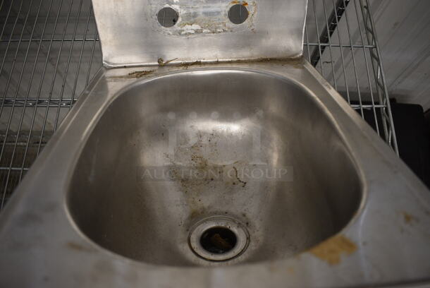 Stainless Steel Single Bay Wall Mount Sink. 12x18x15 - Image 2 of 4