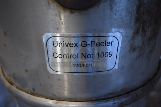 Univex G Stainless Steel Commercial Electric Powered Potato Peeler. Missing Leg. 16x21x55. Tested and Working! - Image 5 of 7