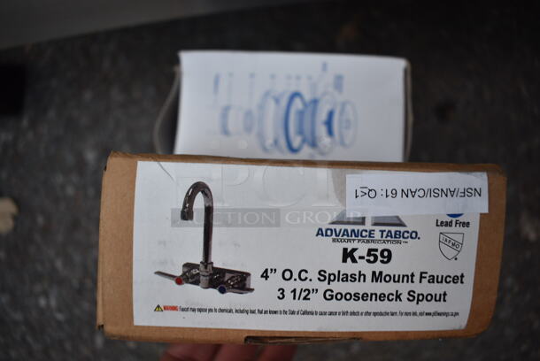 BRAND NEW SCRATCH AND DENT! Advance Tabco 7-PS-66 Hand Sink with Splash Mounted Gooseneck Faucet and Side Splash Guards - 17 1/4" - Image 4 of 5