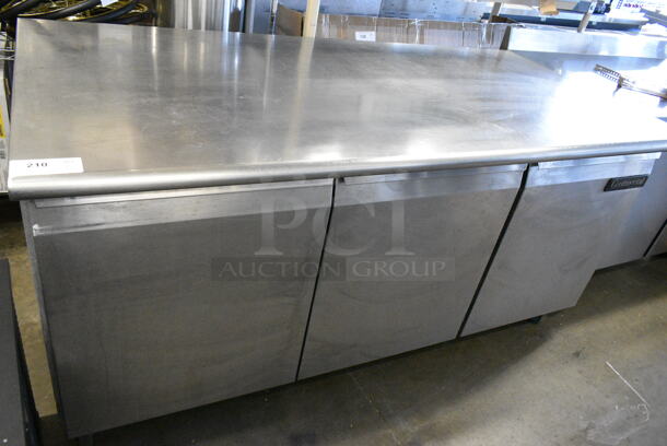 Continental SW72-18 Stainless Steel Commercial 3 Door Undercounter Cooler on Commercial Casters. 115 Volts, 1 Phase. Tested and Powers On But Does Not Get Cold - Image 1 of 7