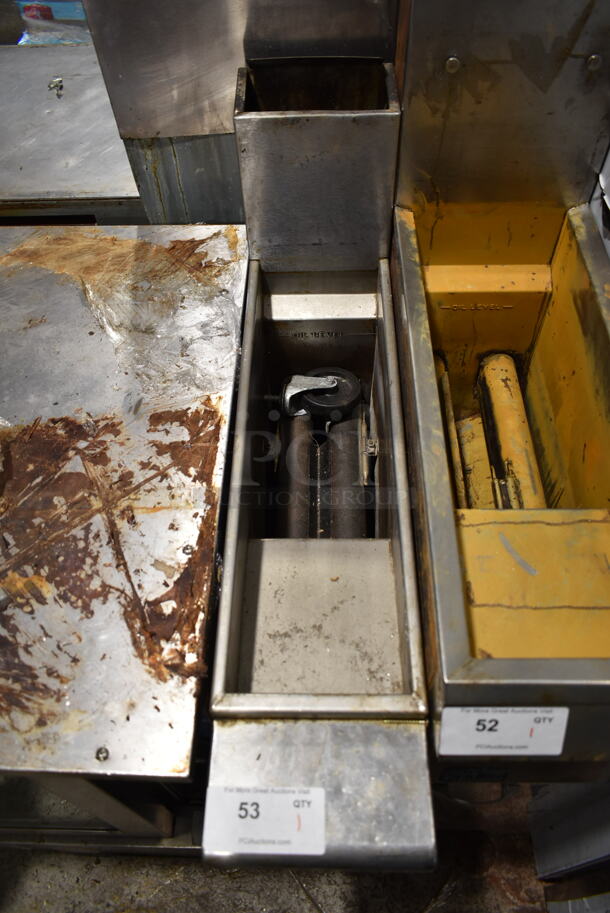 Slim Line Stainless Steel Commercial Natural Gas Powered Slim Line Deep Fat Fryer.  - Image 2 of 5