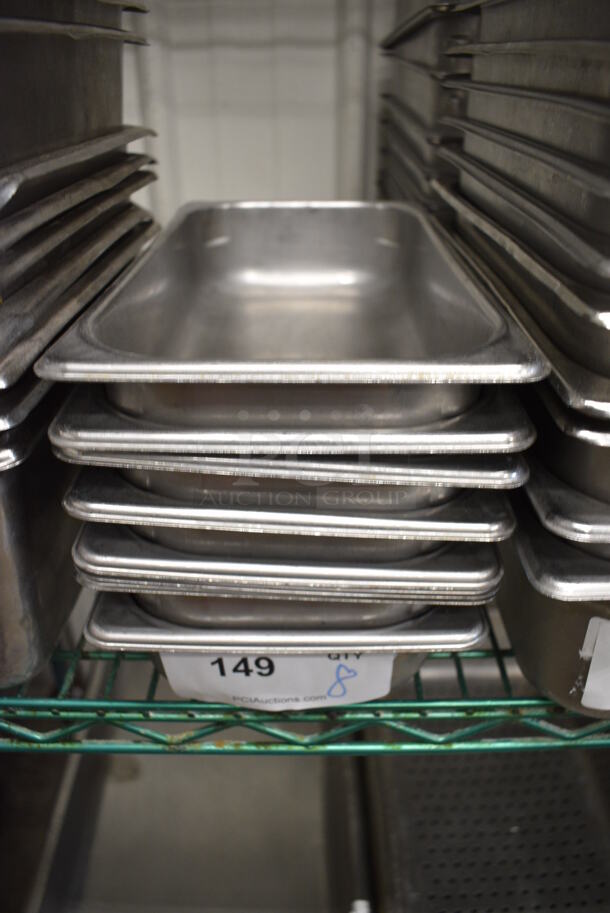 8 Stainless Steel 1/3 Size Drop In Bins. 1/3x2.5. 8 Times Your Bid!