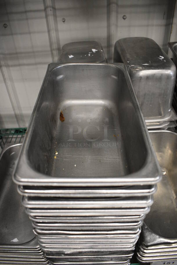 27 Stainless Steel 1/3 Size Drop In Bins. 1/3x4. 27 Times Your Bid! - Image 2 of 3