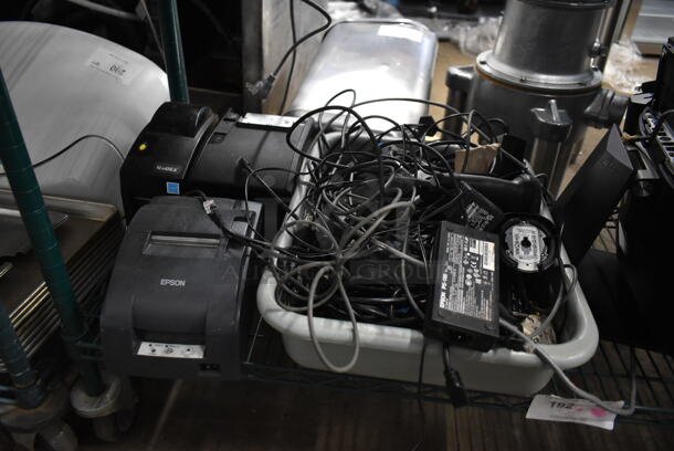 ALL ONE MONEY! Tier Lot of Various Items Including Receipt Printers, Monitor and Wires! - Image 4 of 11
