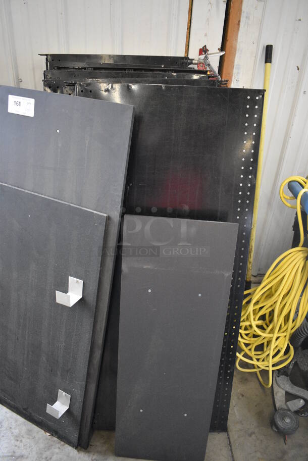 ALL ONE MONEY! Lot of Various Black Panels Including Metal Shelves! - Image 2 of 7