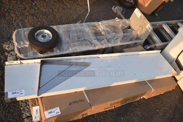 BRAND NEW SCRATCH AND DENT! Regency 600WS1260 18 Gauge Stainless Steel 12" x 60" Solid Wall Shelf - Image 2 of 3