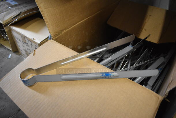 43 BRAND NEW IN BOX! Metal Tongs. 15