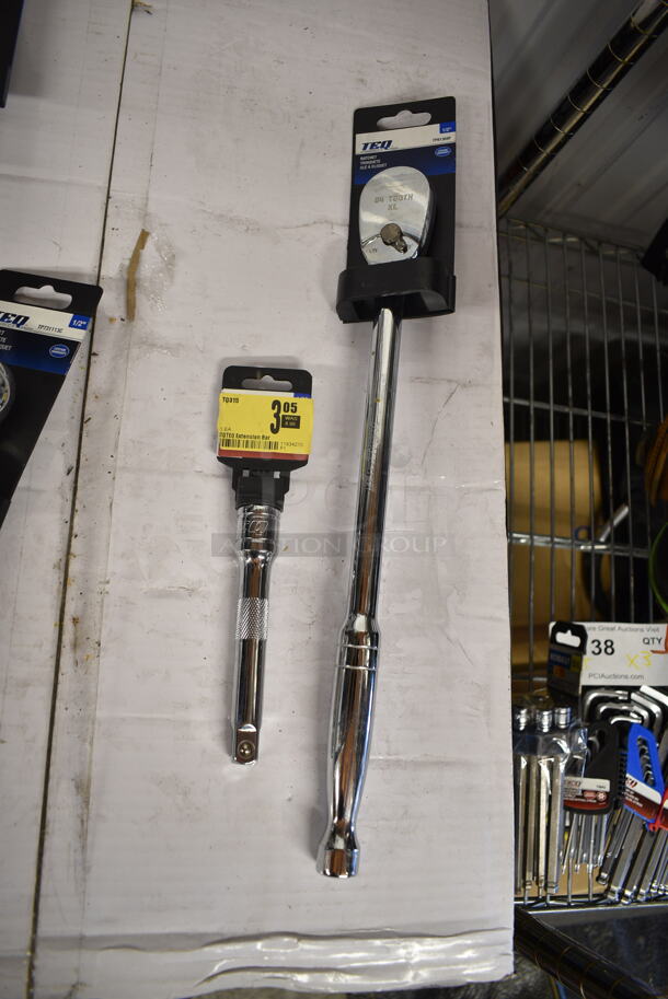 4 BRAND NEW! TEQ Items; 2 Ratchet, Extension Bar and Round Head Ratchet. 4 Times Your Bid! - Image 2 of 10