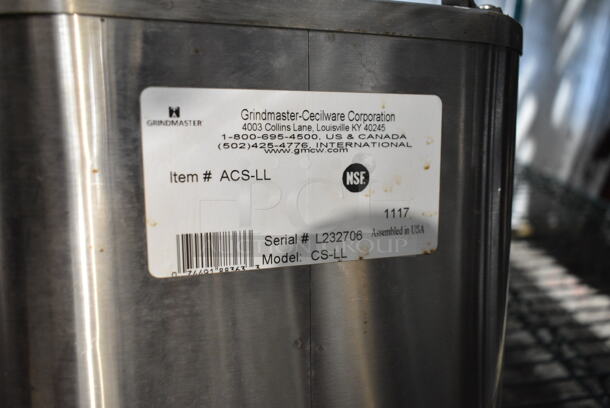 3 Stainless Steel Coffee Satellite Servers. 2 Missing Lids. 3 Times Your Bid!  - Image 6 of 7