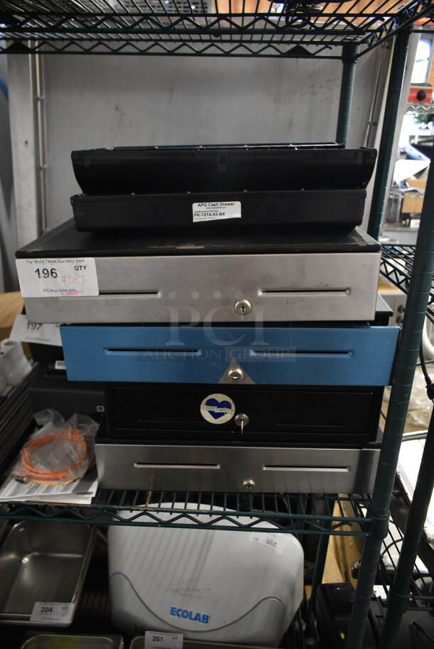 4 Metal Cash Register Drawers w/ 2 Inserts. 4 Times Your Bid! - Image 1 of 4