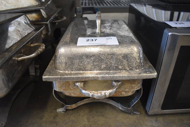 Metal Chafing Dishes w/ Drop In Bin and Lid. 11x16x13