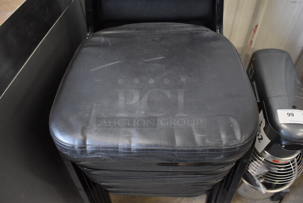 6 Black Stackable Banquet Chairs. 17x20x33. 6 Times Your Bid! - Image 3 of 3