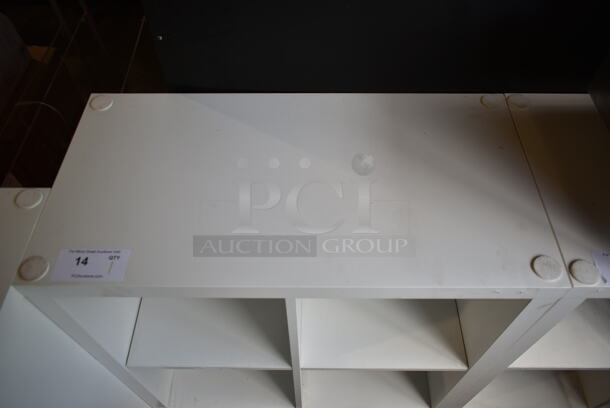 White 4 Cubby / Compartment Shelving Unit. - Image 4 of 5