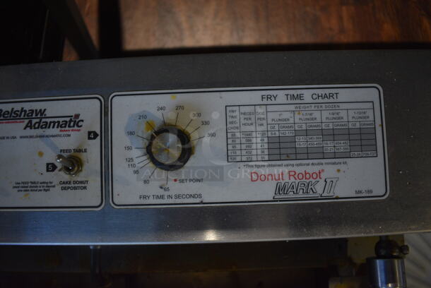 Belshaw Adamatic MKII Donut Robot Mark II Stainless Steel Commercial Countertop Automatic Donut Fryer w/ Roto-Cooler Donut Cooler / Collector and 3 Hoppers. 208 Volts, 1 Phase. 60x21x25. Item Was in Working Condition on Last Day of Business. (lounge) - Image 6 of 10