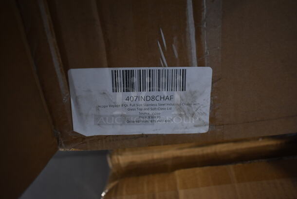 BRAND NEW SCRATCH AND DENT! Acopa Voyage 407IND8CHAF Stainless Steel Commercial Countertop 8 Quart Full Size Induction Chafing Dish. - Image 6 of 6