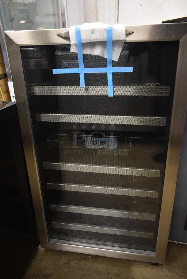 BRAND NEW SCRATCH AND DENT! Danby DWC286BLS Stainless Steel 20 Inch Wine Cooler 38 Bottle w/ Dual Temperature Zones and Reversible Door. 115 Volts, 1 Phase. Tested and Working! - Image 2 of 4