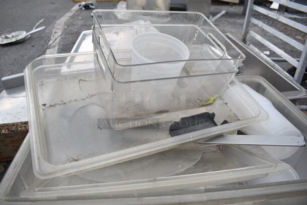 ALL ONE MONEY! Lot of Various Items Including Poly Bins, Shelf and Solid Dunnage Rack - Image 5 of 7